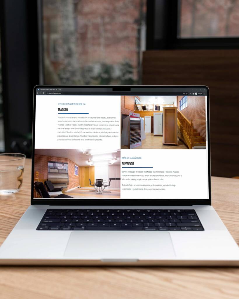 Web corporativa Carpintería Pasabe