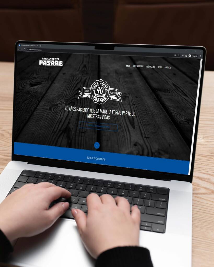 Web corporativa Carpintería Pasabe