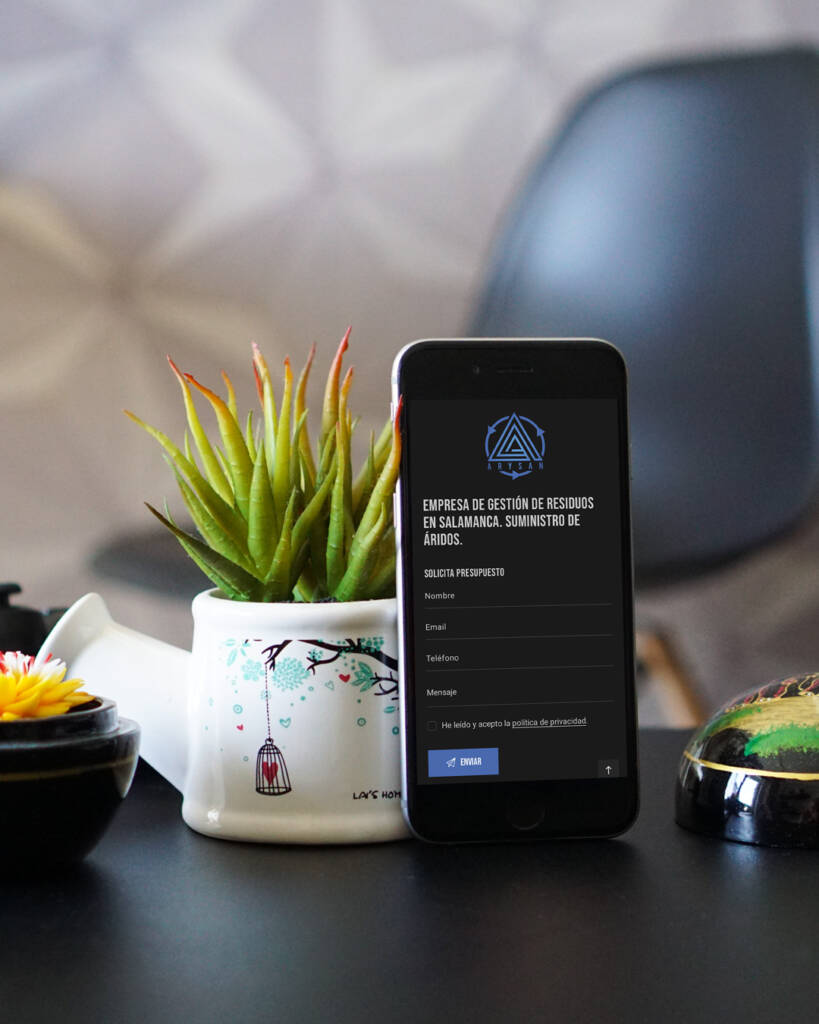 Arysan proyecto web corporativa adaptada a móviles