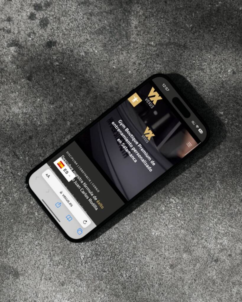 Web corporativa de Vexus, asesoramiento deportivo