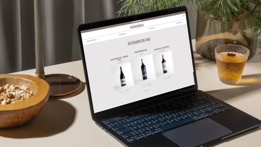captura de la tienda online de la Bodega Matarromera